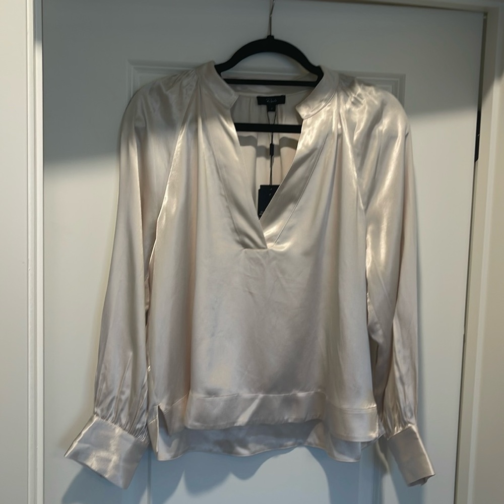 Rails Wynn silk ivory blouse